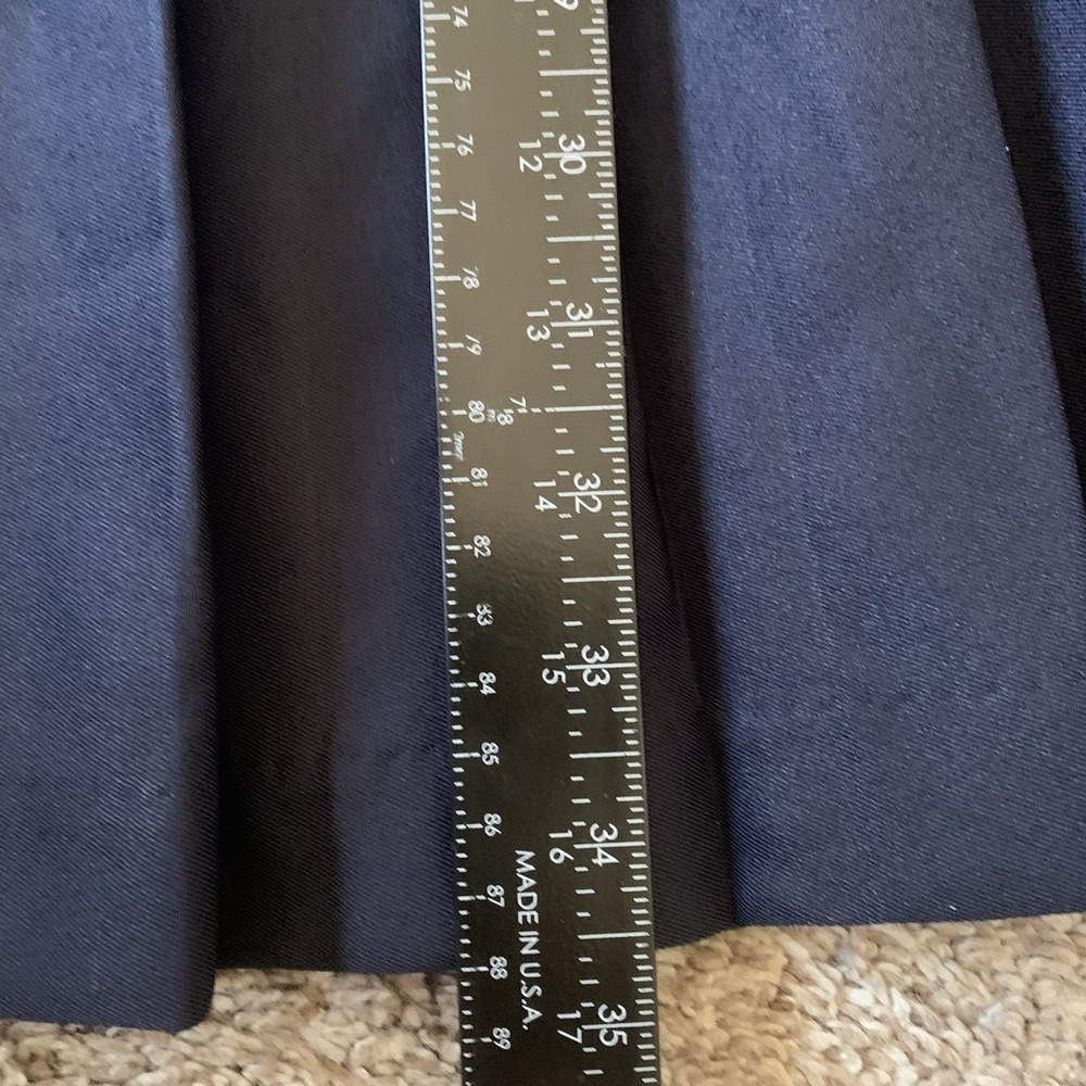 French Toast Girls Uniform Jumper Girls Size‎ 14 Navy Blue Pleated V-neck - Picture 9 of 9